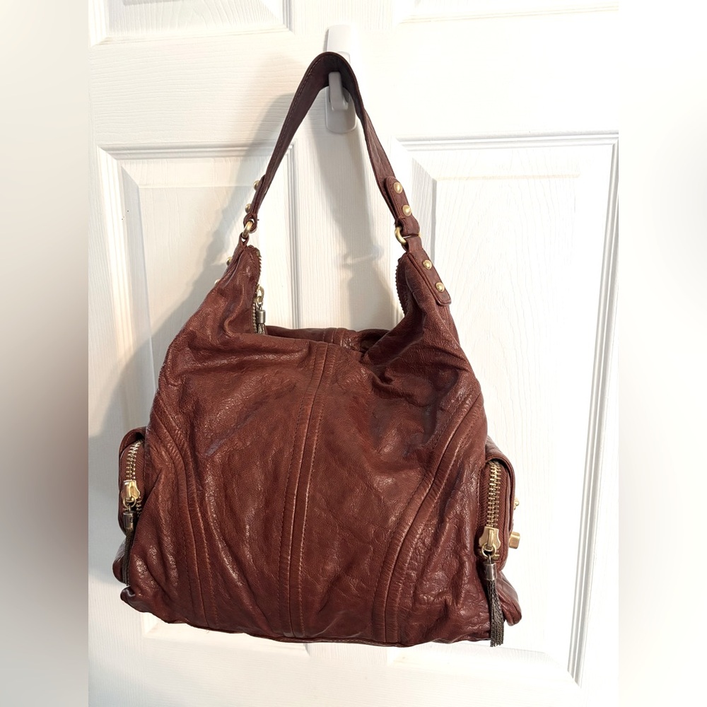 Botkier brown leather hobo bag- Y2K